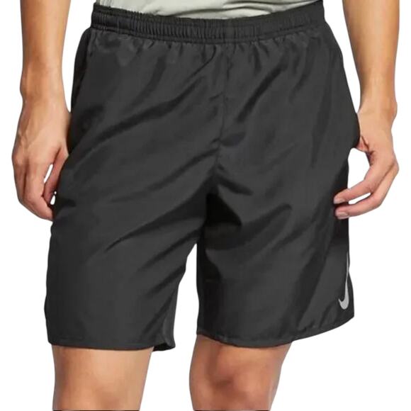 Nike Challenger Shorts Athletic Running Quick Dry Sweat Wicking Black Large - Picture 1 of 6